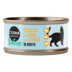 Pack Ahorro: Cosma Nature 48 X 70 G -Productos Para Gatos 104100 pla cosma nature chickentunacheese 70g 3