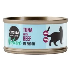 Pack Ahorro: Cosma Nature 48 X 70 G -Productos Para Gatos 126303 pla cosma nature tunabeef 70g 1