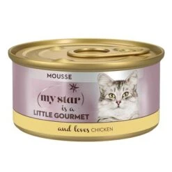 My Star Mousse Gourmet En Latas 24 X 85 G Para Gatos -Productos Para Gatos 1 mystar littlegourmet mousse chicken 85g 9