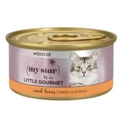 My Star Mousse Gourmet En Latas 24 X 85 G Para Gatos -Productos Para Gatos 1 mystar littlegourmet mousse turkey 85g 6
