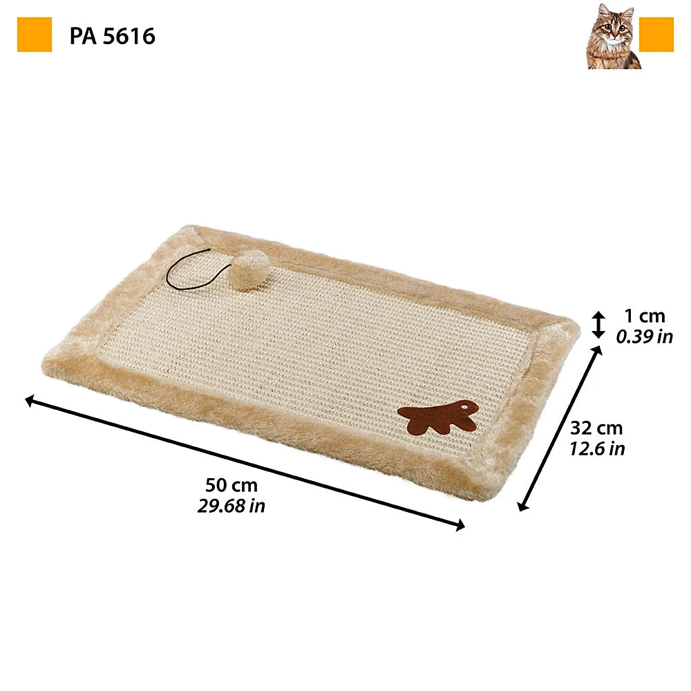 FERPLAST Rascador Alfombra Beige Para Gatos 3 FERPLAST Rascador Alfombra Beige Para Gatos - Imagen 3