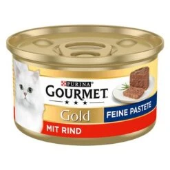 Gourmet Gold Mousse 24 X 85 G -Productos Para Gatos 207498 pla nestle gourmet gold feine pastete rind 85g hs 01 1
