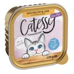 Catessy En Tarrinas 64 X 100 G - Pack Mixto -Productos Para Gatos 27635 pla catessy feinepastete gefluegelleber 100g 7