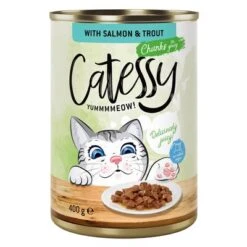 Catessy Bocaditos 12 X 400 G En Latas 24 Catessy Bocaditos 12 X 400 G En Latas -Productos Para Gatos 28349 pla catessy gravy salmon 400g 1