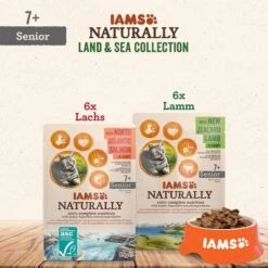IAMS Naturally Senior -Productos Para Gatos 284806 tetra gmbh iams naturally senior landsea collection 12x85g hs 04 7
