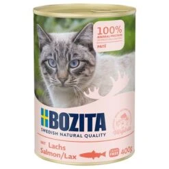 Bozita 6 X 400 G Latas Para Gatos -Productos Para Gatos 288311 pla bozita salmon pate catcan 400g hs 01 6