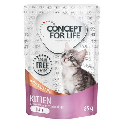 Concept For Life Kitten Sin Cereales Con Salmón En Salsa