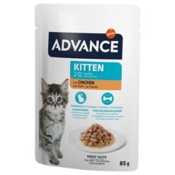 Advance Kitten Con Pollo Comida Húmeda Para Gatos -Productos Para Gatos 374500 advance kitten huhn 12x85g hs 05 8