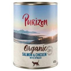 Purizon Organic 6 X 400 G Comida Ecológica Para Gatos -Productos Para Gatos 379522 pla purizon cat organic salmon chicken 400g hs 01 7