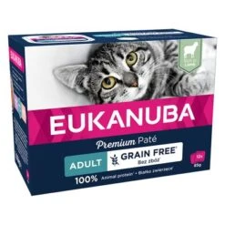 Eukanuba Grain Free Adult 12 X 85 G Para Gatos -Productos Para Gatos 381806 pla eukanuba getreidefrei katzen lamm 18x85g hs 01 9