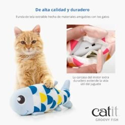 Catit Groovy Fish Naranja -Productos Para Gatos 43021 43022 Catit Groovy Fish Panel 4 EU ES 62864955a6923