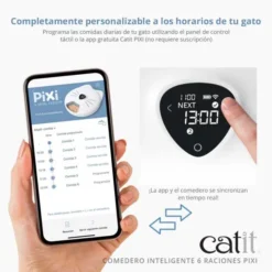 Catit Comedero Inteligente Pixi 6 Raciones 15 Catit Comedero Inteligente Pixi 6 Raciones -Productos Para Gatos 43754 Catit PIXI Smart 6 Meal Feeder Panel 3 ES 628x628.jpg