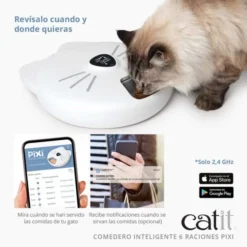 Catit Comedero Inteligente Pixi 6 Raciones 17 Catit Comedero Inteligente Pixi 6 Raciones -Productos Para Gatos 43754 Catit PIXI Smart 6 Meal Feeder Panel 4 ES 628x628.jpg