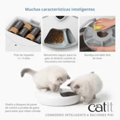 Catit Comedero Inteligente Pixi 6 Raciones 18 Catit Comedero Inteligente Pixi 6 Raciones -Productos Para Gatos 43754 Catit PIXI Smart 6 Meal Feeder Panel 5 ES 628x628.jpg