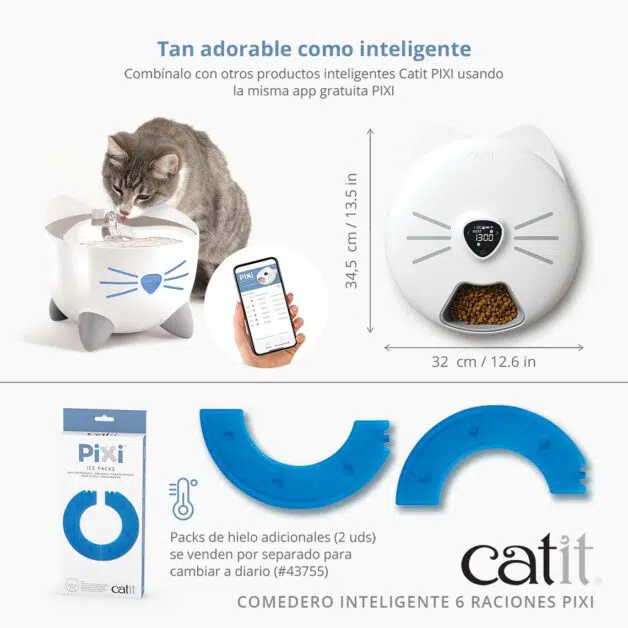 Catit Comedero Inteligente Pixi 6 Raciones 9 Catit Comedero Inteligente Pixi 6 Raciones - Imagen 9