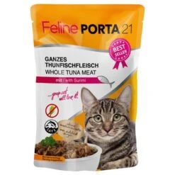 Feline Porta 21 6 X 100 G Comida Húmeda Para Gatos - Pack De Prueba 11 Feline Porta 21 6 X 100 G Comida Húmeda Para Gatos - Pack De Prueba -Productos Para Gatos 4675 pla felineporta21 tunasurimi pouch 7
