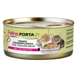 Feline Porta 21 Pack Ahorro 24 X 156 G -Productos Para Gatos 4719 pla felineporta21 huhnaloe 156g 1