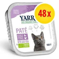 Yarrah Bio 48 X 100 G En Tarrinas Para Gatos - Pack Ahorro