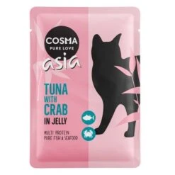 Cosma Asia 24 X 100 G En Bolsitas Para Gatos -Productos Para Gatos 55566 pla cosma asia tunacrab 100g 6