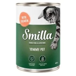 Smilla Yummy Pot 20 X 400 G -Productos Para Gatos 62224 pla smilla yummypot salmon 400g 6