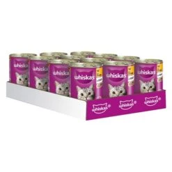 Whiskas 1+ Años En Lata 12 X 400 G -Productos Para Gatos 67677 pla whiskas 1plus huhn 12x400g hs 01 6