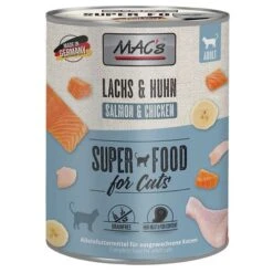 MAC's 6 X 800 G En Latas Para Gatos -Productos Para Gatos 69594 pla macs katzenfutter lachs huehnchen 800g hs 01 0