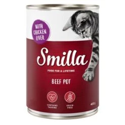 Smilla Tierno Vacuno 24 X 400 G -Productos Para Gatos 80100 pla smilla beefpot liver 400g 3 1