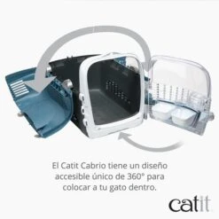 Catit Cabrio Transportín Para Gatos -Productos Para Gatos El Catit Cabrio tiene un diseno accesible unico de 360 para colocar a tu gato dentro 628x628 6284f1a4753de
