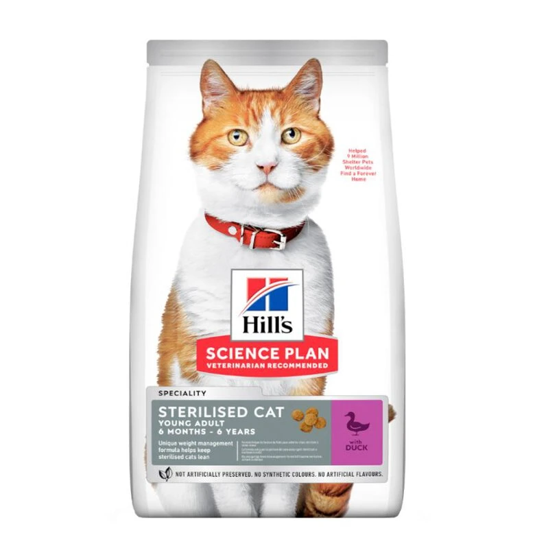 Hill's Science Plan Sterilised Young Adult Pato Pienso Para Gatos 2 Hill's Science Plan Sterilised Young Adult Pato Pienso Para Gatos - Imagen 2