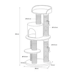 Flamingo Hattie Árbol Rascador Negro Para Gatos -Productos Para Gatos arbol rascador gatos flamingo hattie FLA561309 4
