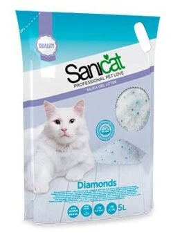 Sanicat Arena Diamonds Fresh -Productos Para Gatos arena para gatos de silice 1