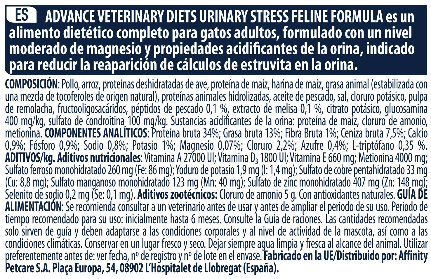 Advance Cat Urinary Stress 11 Advance Cat Urinary Stress - Imagen 11