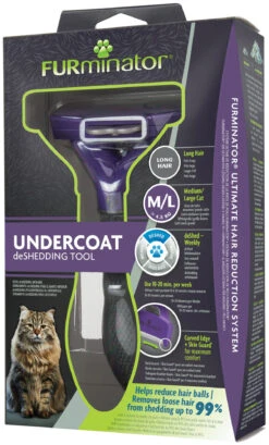 FURMINATOR Cepillo Para Gatos Medianos Y Grandes De Pelo Largo -Productos Para Gatos cepillo para gatos medianos grandes de pelo corto 7