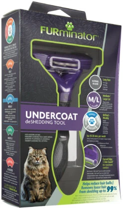 FURMINATOR Cepillo Para Gatos Medianos Y Grandes De Pelo Largo -Productos Para Gatos cepillo para gatos medianos grandes de pelo corto 8