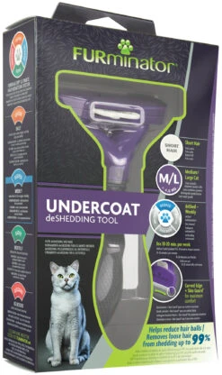 FURMINATOR Cepillo Para Gatos Medianos Y Grandes De Pelo Corto -Productos Para Gatos cepillo para gatos medianos grandes de pelo largo 8