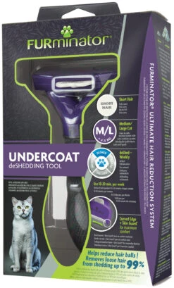FURMINATOR Cepillo Para Gatos Medianos Y Grandes De Pelo Corto -Productos Para Gatos cepillo para gatos medianos grandes de pelo largo 9