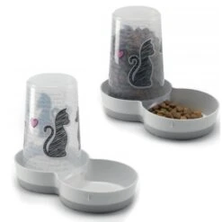 MODERNA Comedero Bebedero Tasty Large Cats In Love 1.5 L -Productos Para Gatos comedero bebedero tasty large cats in love 1 5 l 1