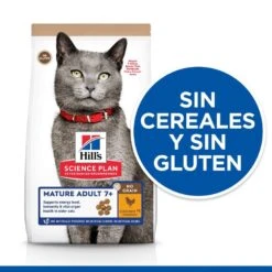 Hill's Hill’s Science Plan Mature Adult 7+ Pollo Pienso Para Gatos -Productos Para Gatos comida gato hills mature no grain HIL605369 M JN23203