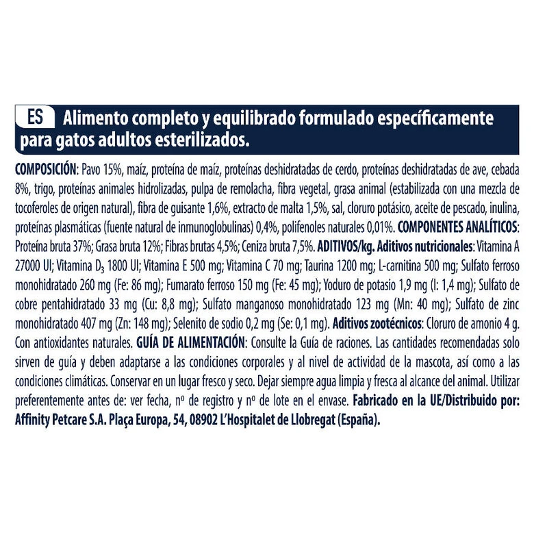 Affinity Advance Sterilized Hairball Pavo Y Cebada Pienso Para Gatos 5 Affinity Advance Sterilized Hairball Pavo Y Cebada Pienso Para Gatos - Imagen 5