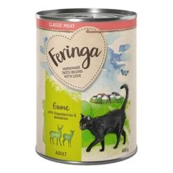 Feringa Classic Meat Menu 12 X 400 G - Pack Ahorro -Productos Para Gatos feringa classicmeat adult game 400g 1000x1000 1