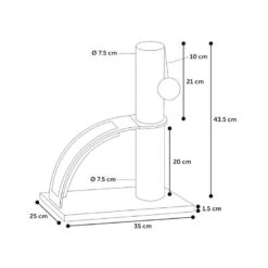 Flamingo Tessa Árbol Rascador Con Masajeador Para Gatos -Productos Para Gatos flamingo arbol rascador tessa FLA561095 3