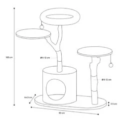 Flamingo Hina Árbol Rascador Con 3 Pisos Para Gatos -Productos Para Gatos flamingo hina arbol rascador FLA561299 3