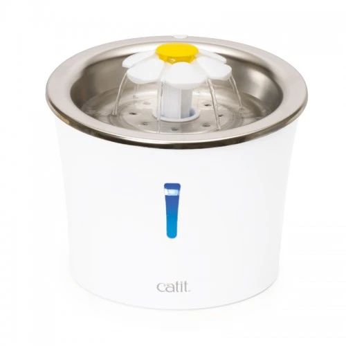 Catit Flower Fountain De Acero Inox LED 3L 1 Catit Flower Fountain De Acero Inox LED 3L