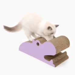 Catit Zoo Rascador Hipopótamo -Productos Para Gatos gato jugando con rascador hipo 63fcd1e3b1309