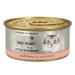 My Star Bocaditos En Salsa Gourmet En Latas 24 X 85 G Para Gatos -Productos Para Gatos mystar littlegourmet chunksingravy veal 85g 3