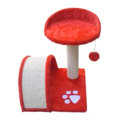 Nayeco Savanna Mountain Rascador Rojo Con Arco Para Gatos