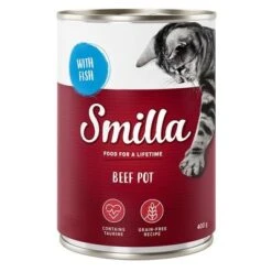 Smilla Tierno Vacuno 24 X 400 G -Productos Para Gatos smilla beefpot fish 400g 1000x1000 7 1